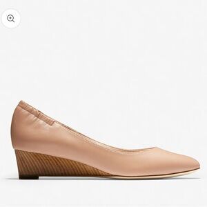 Cole Haan Kathryn Leather Wedge Heels Blush Pink Size 10.5 NEW NWOB